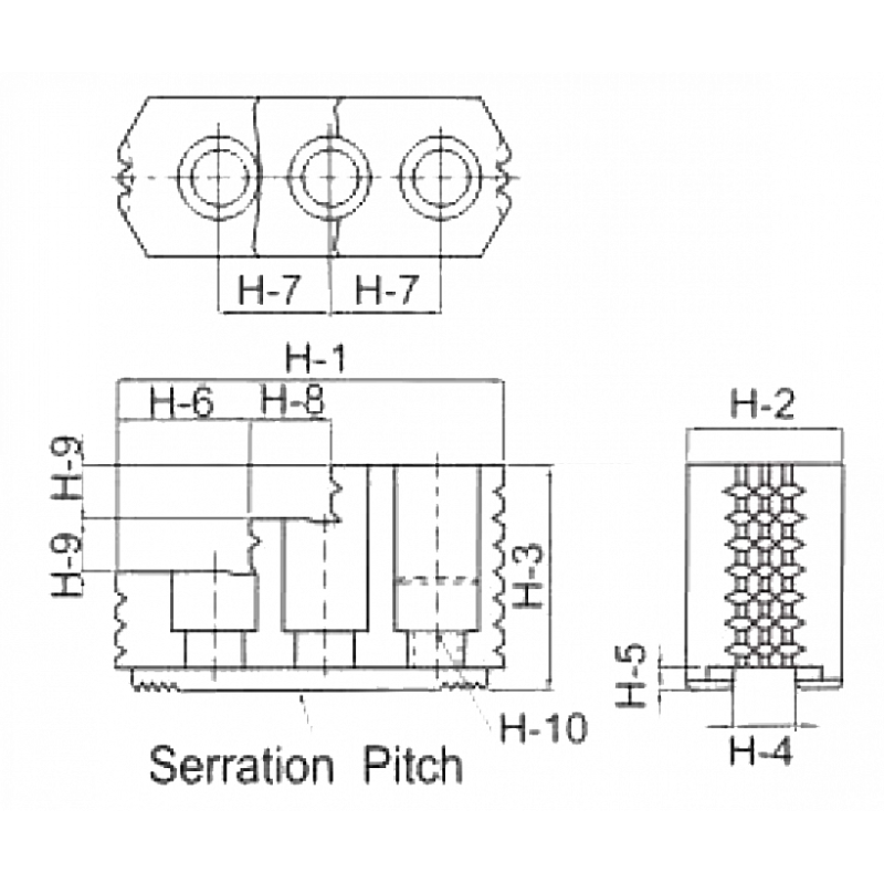 Комплект калёных кулачков HJ08 for 8 Power Chuck Комплект калёных кулачков HJ08 for 8 Power Chuck