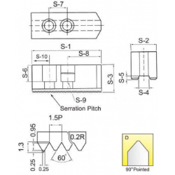 Комплект сырых кулачков SJ08037D 8 (35Wx37Hx95L) T-Slot 14
