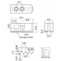 Комплект алюминиевых кулачков SJ-A06030B for 6 (Height 30mm)
