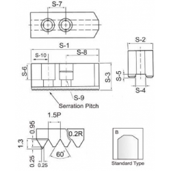 Комплект сырых кулачков SJ10070B for 10 (Height 70mm)