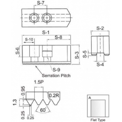 Комплект сырых кулачков SJ15062A-22 15 (62Wx62Hx165L) T-Slot 22