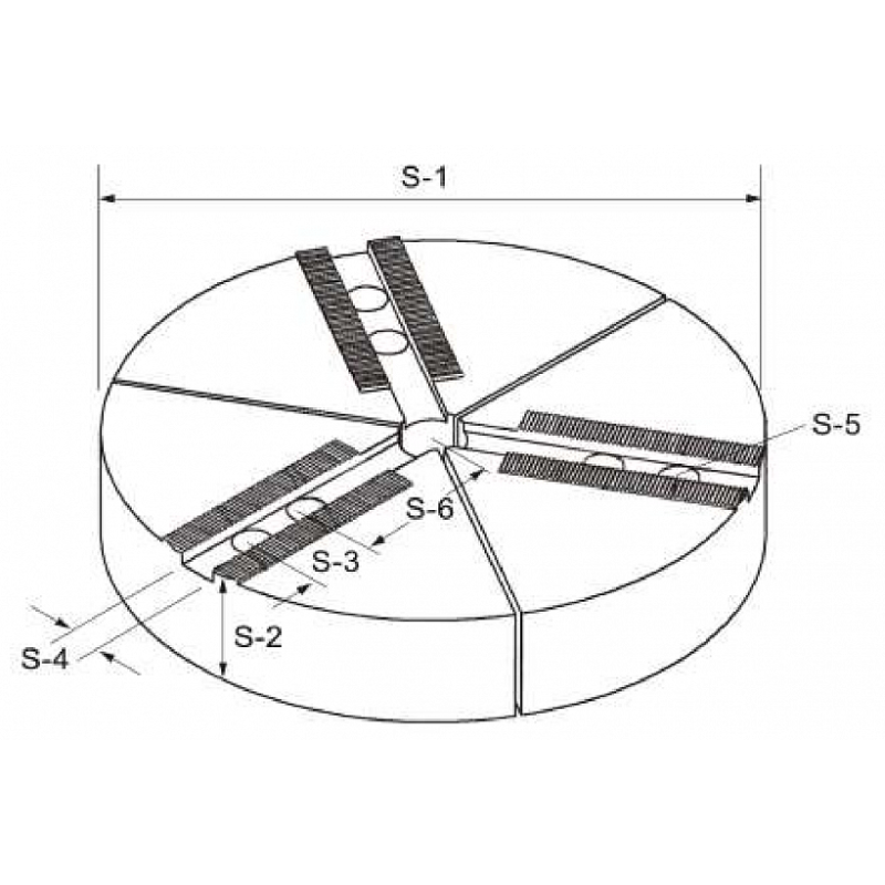 Комплект секторных кулачков FW-A08050 for 8 (Height 50 mm) Комплект секторных кулачков FW-A08050 for 8 (Height 50 mm)