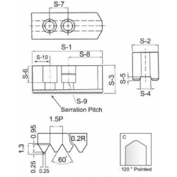 Комплект сырых кулачков SJ06090C for 6 (Height 90mm)