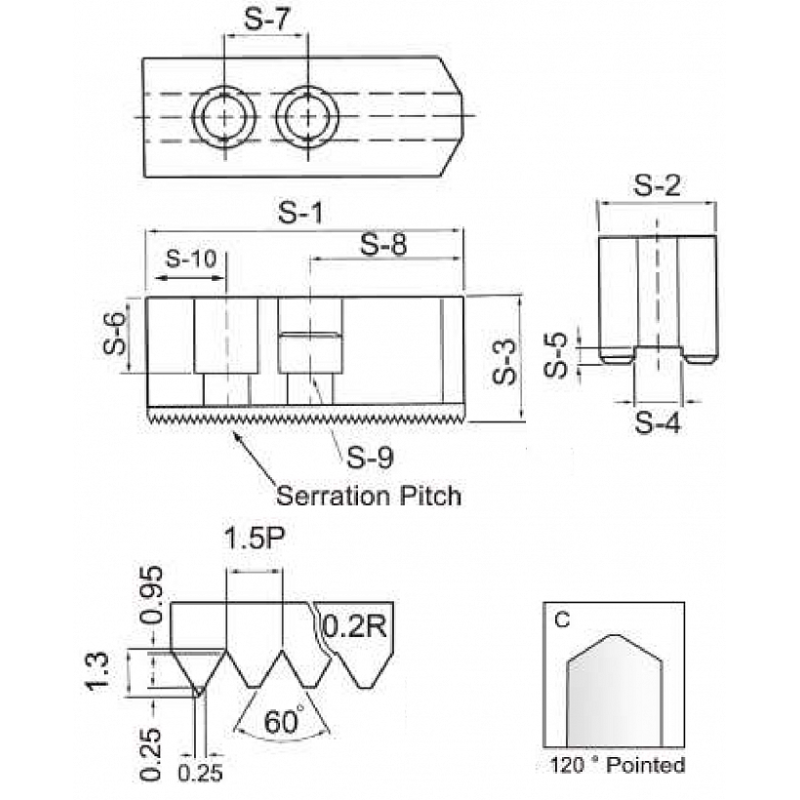 Комплект сырых кулачков SJ08060C for 8 (Height 60mm) Комплект сырых кулачков SJ08060C for 8 (Height 60mm)