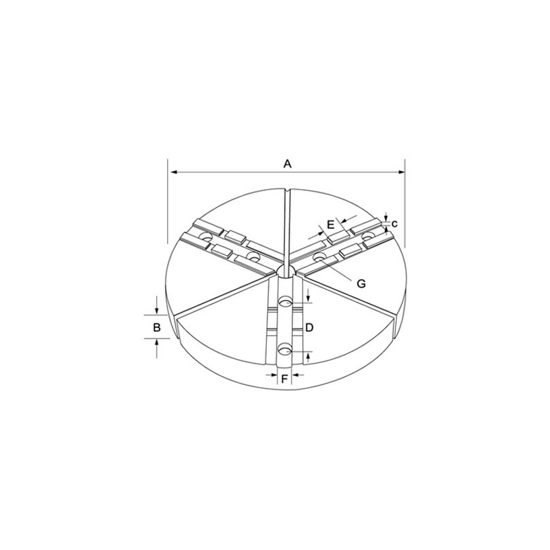 Комплект секторных кулачков TGP09-10 040 for 9-10 (Outer diameter 250) Комплект секторных кулачков TGP09-10 040 for 9-10 (Outer diameter 250)