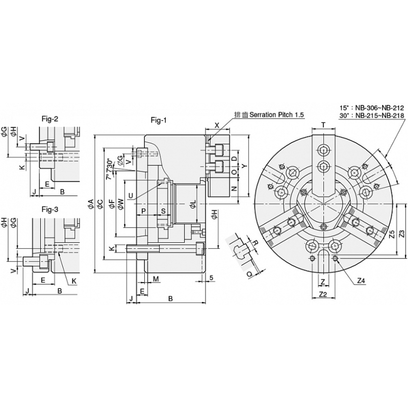 Патрон токарный трехкулачковый NB212A8 Патрон токарный трехкулачковый NB212A8
