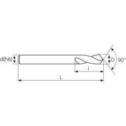 Центровка C-SD MM16 90° PV200 CARBIDE OSAWA