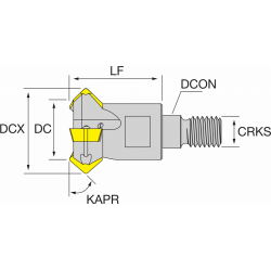 Корпус фрезы NT-CHS45 D16/22-M08-Z4-05 HOLDERS NIKKO