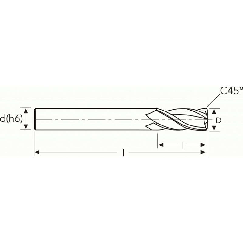 Фреза HF840 MM 3X6X9X57 C45 4F PV300 OSAWA Фреза HF840 MM 3X6X9X57 C45 4F PV300 OSAWA