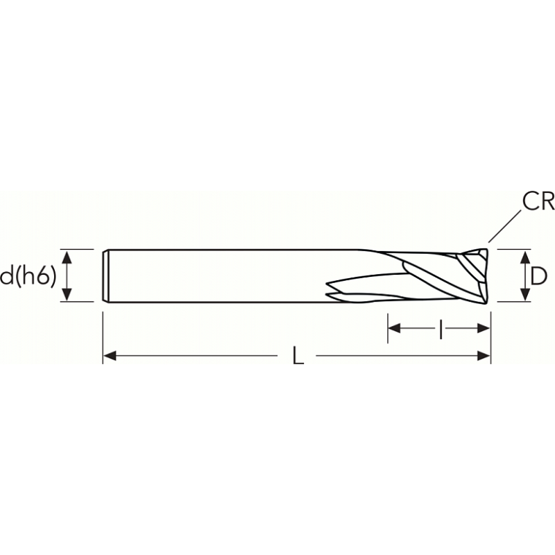 Фреза G2CS2R MM 2 R0.5 2F CARBIDE PV200 OSW Фреза G2CS2R MM 2 R0.5 2F CARBIDE PV200 OSW