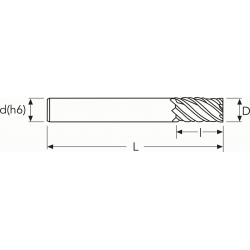 Фреза G2CSHM MM16 6F N CARBIDE PV200 OSAWA