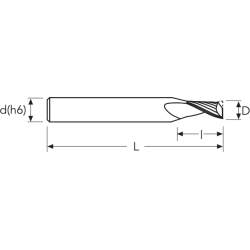 Фреза MDCSA1 MM 6 1F ALU OSAWA
