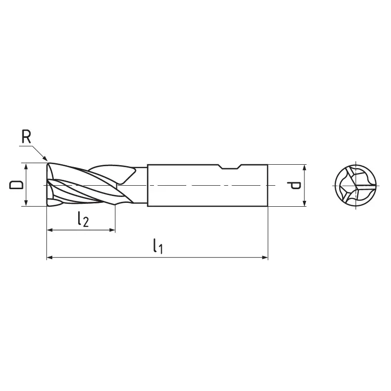 Концевая фреза 10x22x72, R1, Z4, ZPS, HSSE-PM, AlTiN, N 120517R.100010 AlTiN Концевая фреза 10x22x72, R1, Z4, ZPS, HSSE-PM, AlTiN, N 120517R.100010 AlTiN