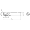 Концевая фреза 10x22x72, R1, Z4, ZPS, HSSE-PM, AlTiN, N 120517R.100010 AlTiN