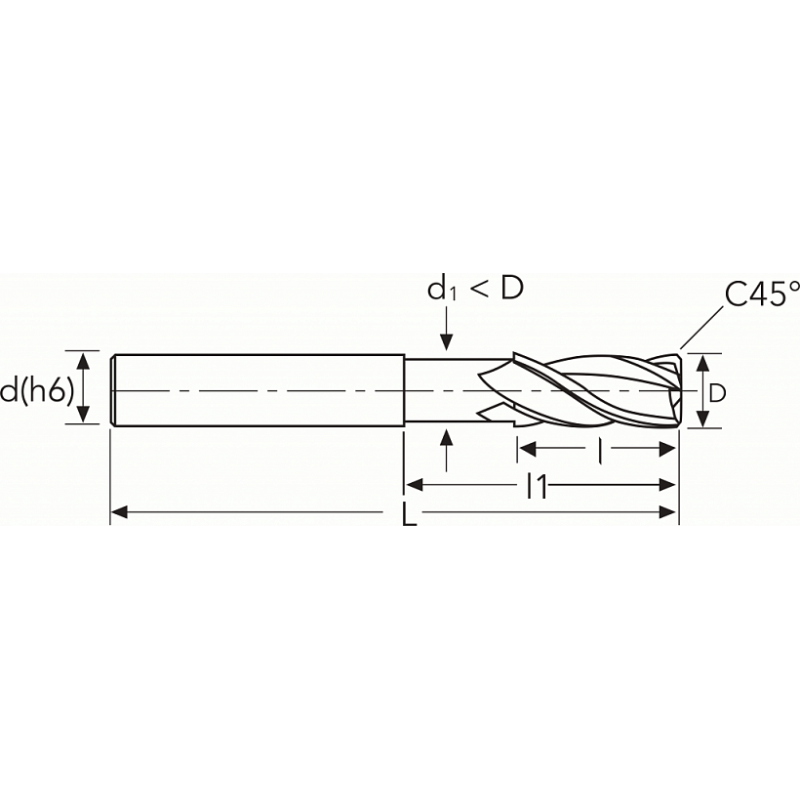 Фреза HF440 MM 6 (20) C45 4F PV300 OSAWA