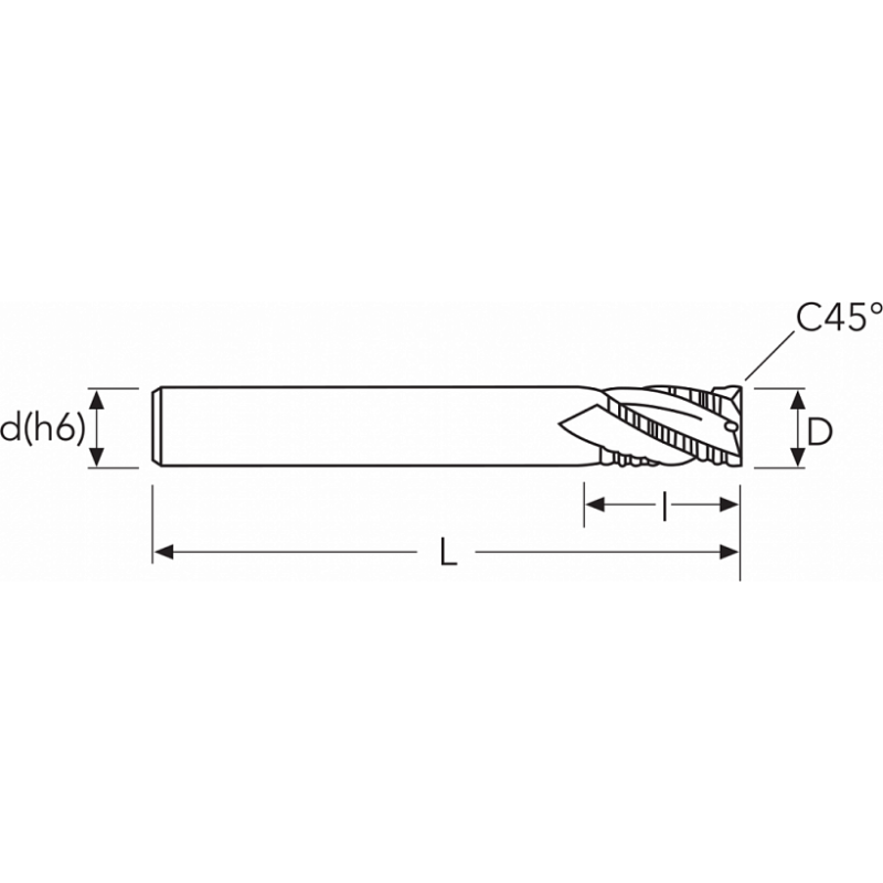 Фреза MEF901 MM 4 ROUGHING LONG ENDLESS OSW
