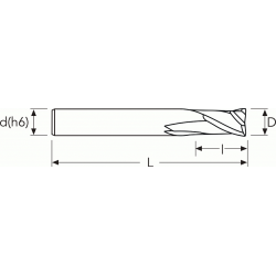 Фреза G2CS2 MM 6.5 2F N CARBIDE PV200 OSAWA