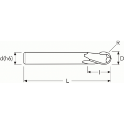 Фреза G2CSB2 MM 4 2FB N CARBIDE PV200 OSAWA