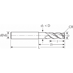 Фреза HFA53 MM12 (62)R4 CR 3F ALU OSAWA