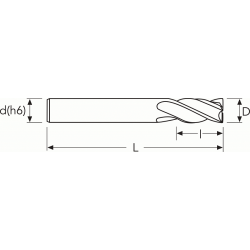 Фреза G2CS4 MM16 4F N CARBIDE PV200 OSAWA