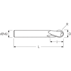 Фреза MDCAB2 MM 3 2FB ALU CARBIDE OSAWA