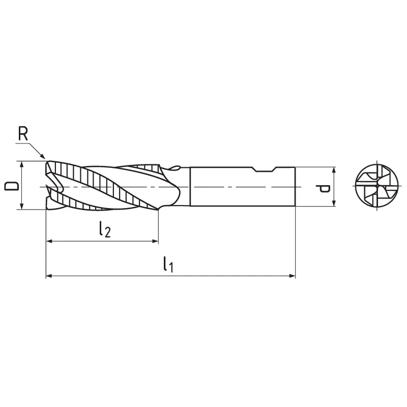 Концевая фреза 10x22x72, R2, Z4, ZPS, HSSE-PM, AlTiN, HR 148517R.100020 AlTiN Концевая фреза 10x22x72, R2, Z4, ZPS, HSSE-PM, AlTiN, HR 148517R.100020 AlTiN