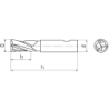 Концевая фреза 10x45x95, Z3, DIN 844L, HSSCo8, TiAlN, N 233418.100 TiAlN