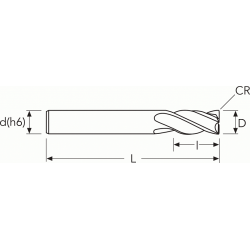 Фреза G2CS4R MM 2.5 R0.2 4F CARBIDE PV200 OSW