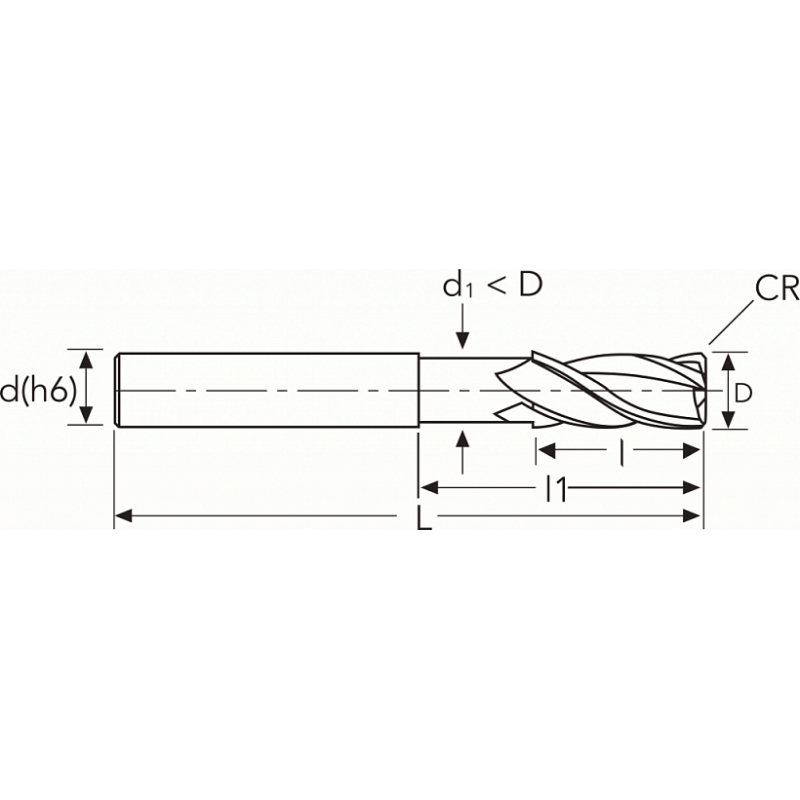 Фреза HF452 MM 6 (20) R0.5 CR 4F PV300 OSAWA
