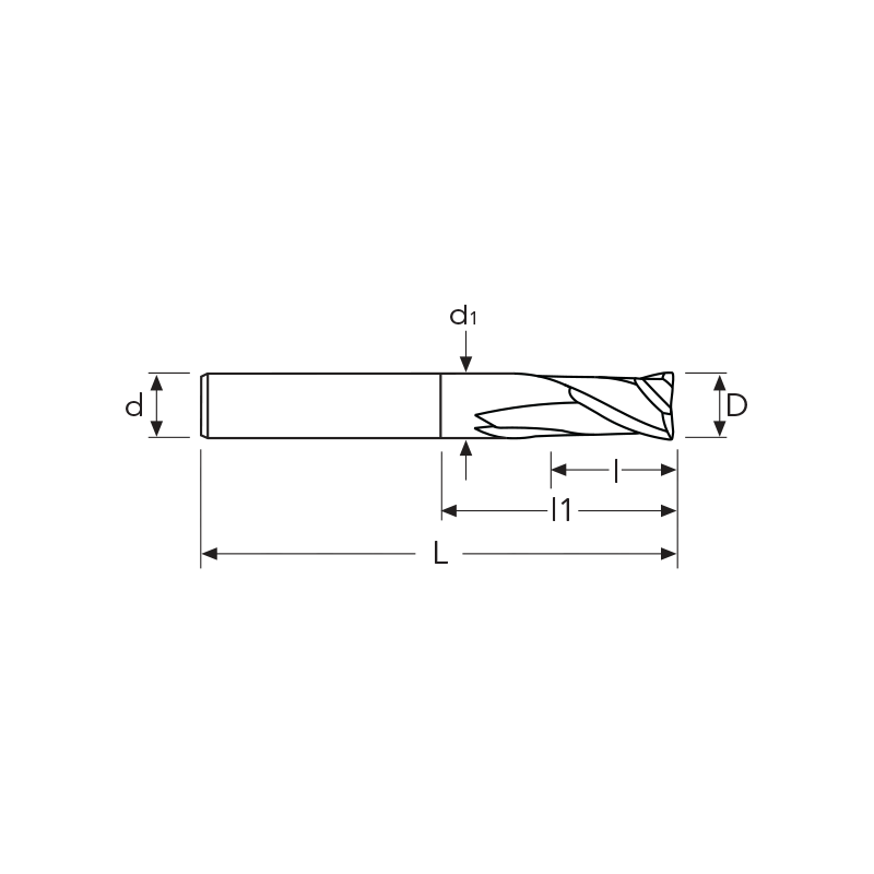 Фреза MDC2202 MM. 1X10X60 2F LONG DIAMOND OSW Фреза MDC2202 MM. 1X10X60 2F LONG DIAMOND OSW