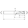 Фреза MDC2202 MM. 1X10X60 2F LONG DIAMOND OSW