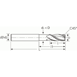 Фреза HF444 MM10 (30) C45 4F MR PV300 OSAWA