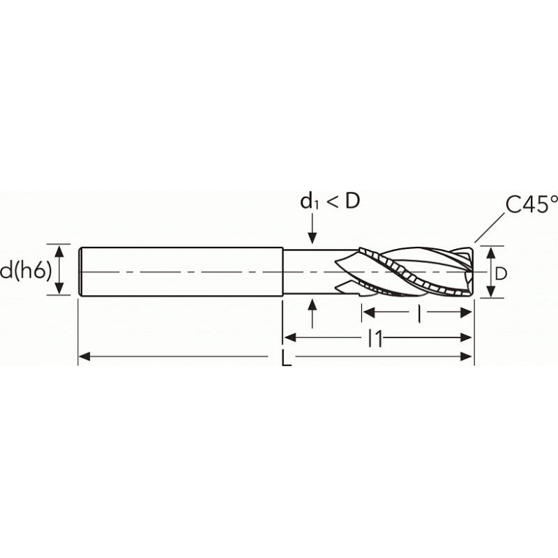 Фреза HF444 MM10 (30) C45 4F MR PV300 OSAWA Фреза HF444 MM10 (30) C45 4F MR PV300 OSAWA