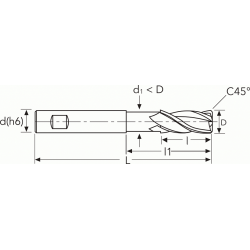 Фреза HF451 MM10 (30) C45 4F W PV300 OSAWA