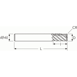 Фреза HF642 MM12 R0.3 CR 5F PV300 OSAWA