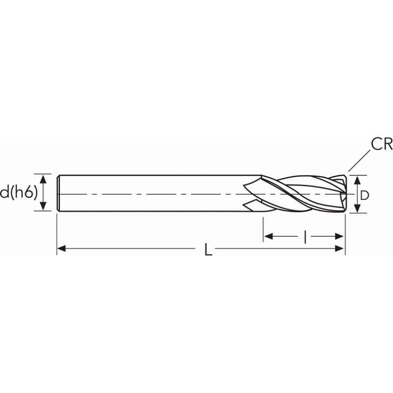 Фреза HF942 MM 8 L75 R0.2 CR 4F PV300 OSAWA