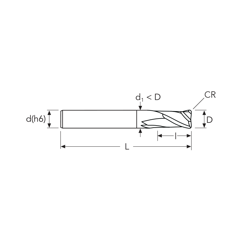 Фреза MCA212R MM 6 (18)R0.2 ALU-COATING 2F CR Фреза MCA212R MM 6 (18)R0.2 ALU-COATING 2F CR