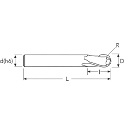 Фреза MEXCLSB2 MM 8 2FB ENDLESS HP OSAWA