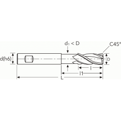 Фреза HF441 MM 5 (19) C45 4F W PV300 OSAWA