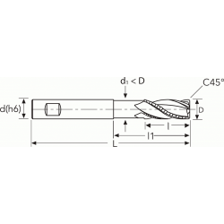 Фреза HF445 MM12 (36) C45 4F MR W PV300 OSAWA