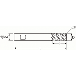 Фреза HF743 MM10X100 R0.2 CR 5F W PV300 OSAWA