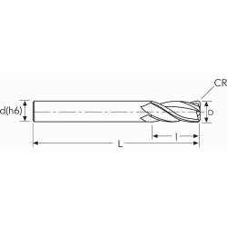 Фреза HF942 MM10 L100 R0.2 CR 4F PV300 OSAWA