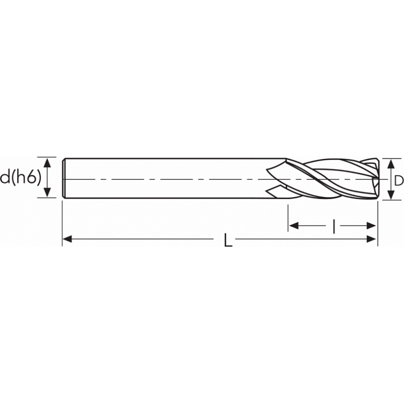 Фреза HFAL4 MM14 4F ALU OSAWA Фреза HFAL4 MM14 4F ALU OSAWA