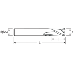 Фреза MEXCL2 MM 5 2F LONG ENDLESS HP OSAWA