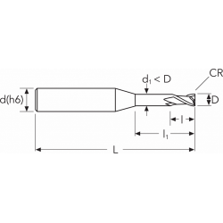 Фреза UH211 MM 4 (20) R0.5 2F UH COATING OSAWA