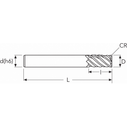 Фреза UH611 MM 8 R0.5 6F LS ENDLESS OSAWA