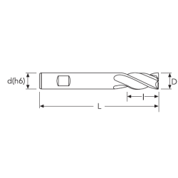 Фреза UMWS4 MM 6 4F HSSP ULTRA PV200 OSAWA