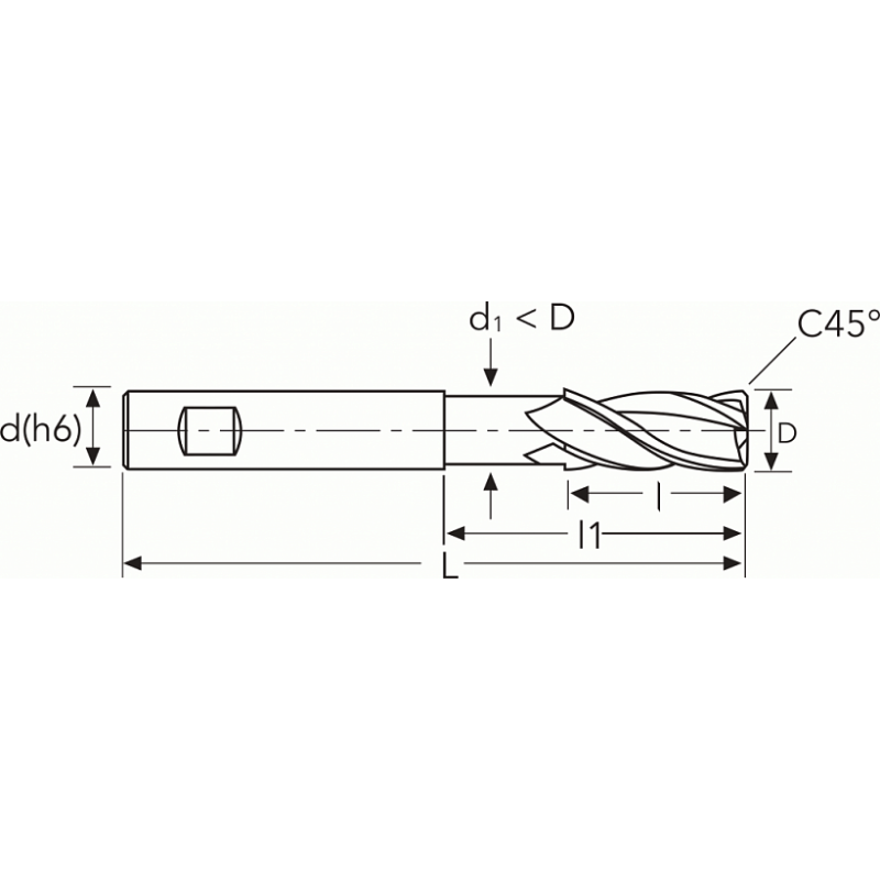 Фреза HF451 MM 3 (15) C45 4F W PV300 OSAWA