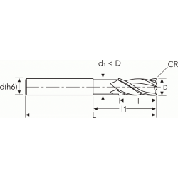 Фреза HF542 MM20 (100)L150 R2 CR 4F PV300 OSW