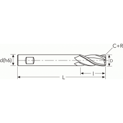 Фреза HF861 MM 9 C+R 4F W-SC PV300 OSAWA
